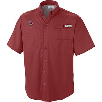 Men's Columbia Garnet South Carolina Gamecocks Big & Tall Collegiate Tamiami Button-Down Shirt