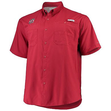 Men's Columbia Garnet South Carolina Gamecocks Big & Tall Collegiate Tamiami Button-Down Shirt