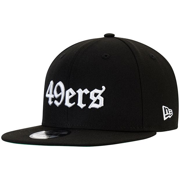 Men's New Era Black San Francisco 49ers Gothic Script 9FIFTY