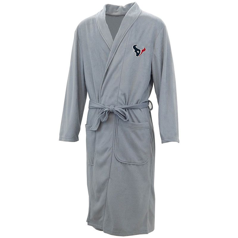 Mens Concepts Sport Gray Houston Texans Audible Microfleece Robe, Size: Sm