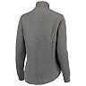 Women's Pressbox Heathered Gray/Carolina Blue North Carolina Tar Heels Magnum Quilted Quarter-Snap Pullover Jacket