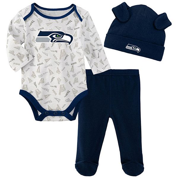 Seattle Seahawks Newborn & Infant Team Player Bodysuit - College Navy