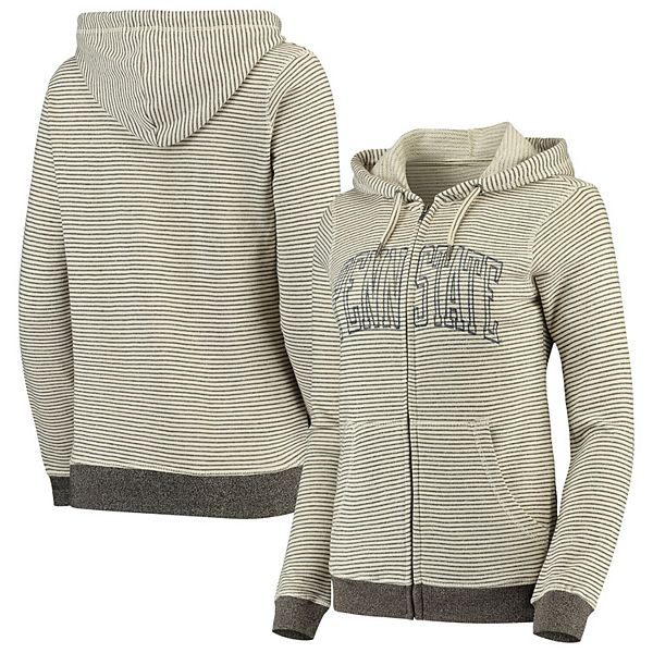 Women S Blue 84 Cream Penn State Nittany Lions Wordmark Full Zip Hoodie