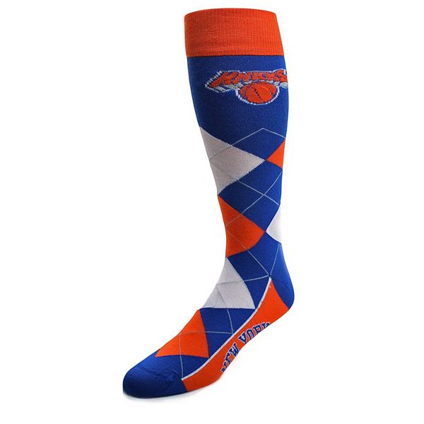 Men's For Bare Feet New York Knicks Argyle Crew Socks