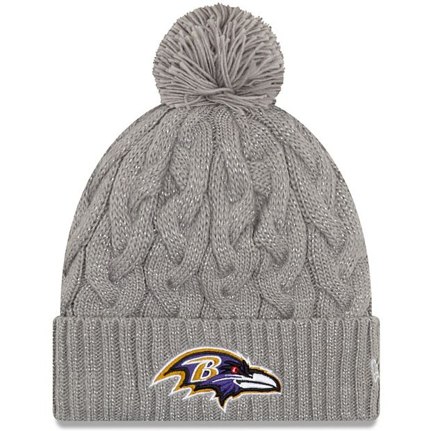 NEW NFL Baltimore Ravens Hat Knit Pom Beanie Skull Cap Purple Yellow