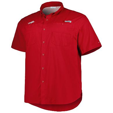 Men's Columbia Cardinal Arkansas Razorbacks Big & Tall Collegiate Tamiami Button-Down Shirt