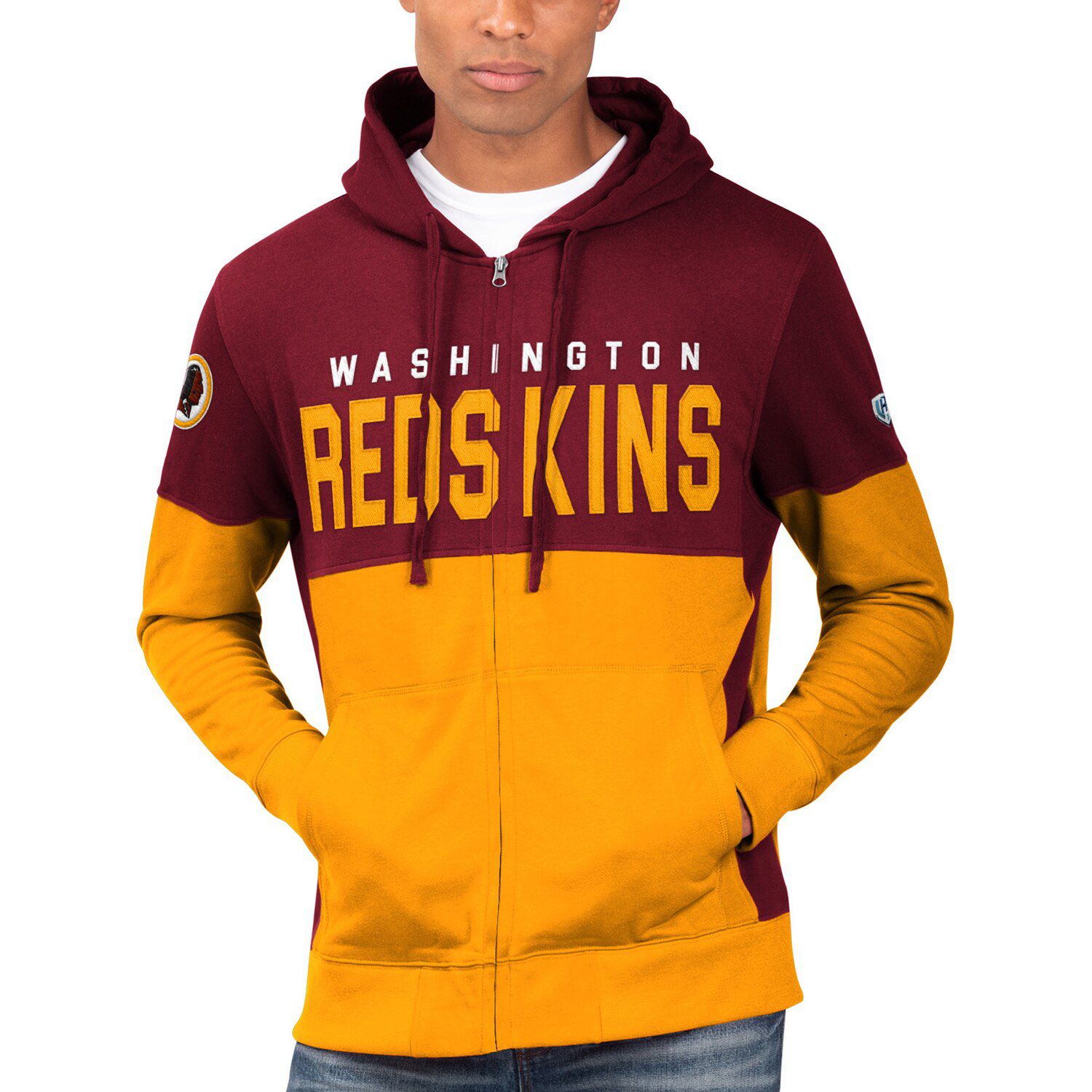 washington redskins zip up hoodie