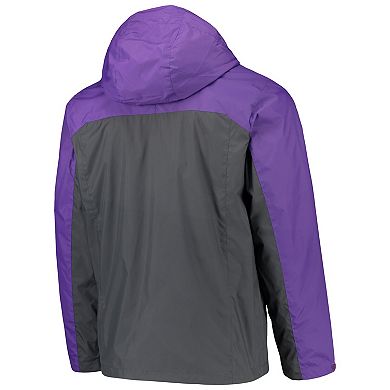 Men's Columbia Purple/Gray LSU Tigers Glennaker Storm Full-Zip Jacket