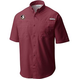 Men's Columbia Garnet Florida State Seminoles Big & Tall Collegiate Tamiami Button-Down Shirt