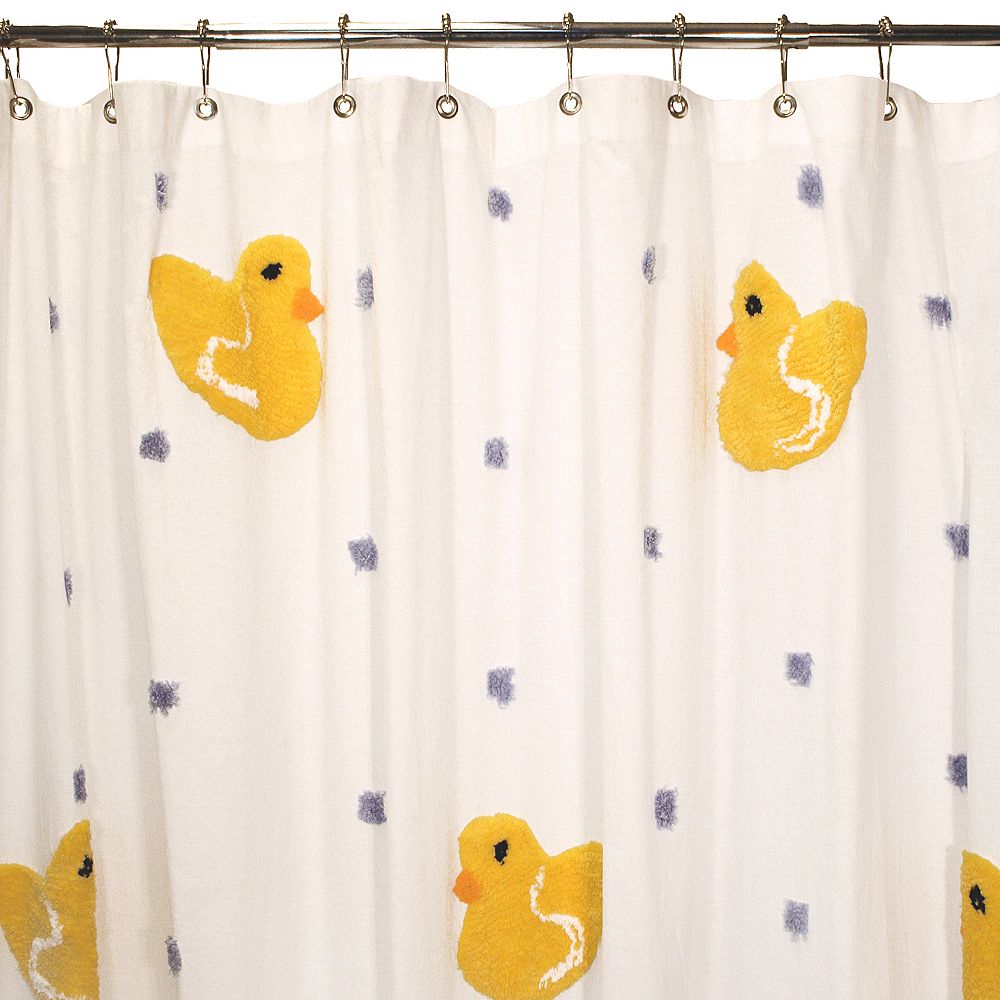 Park B Smith Duck Fabric Shower Curtain, White Cotton Duck Shower Curtain