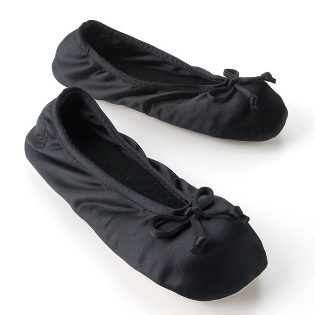 Isotoner satin ballet discount slippers