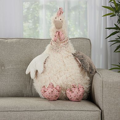 Mina Victory Plushlines Rooster Throw Pillow