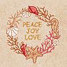 Linum Home Textiles Christmas 2-pack Peace Embroidered Luxury Turkish Cotton Hand Towels