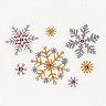Linum Home Textiles 2-pack Christmas Snowfall Embroidered Hand Towel Set