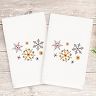 Linum Home Textiles 2-pack Christmas Snowfall Embroidered Hand Towel Set
