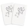 Linum Home Textiles Christmas 2-pack Dove Embroidered Luxury Turkish Cotton Hand Towels