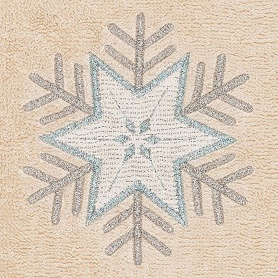 Linum Home Textiles Christmas 2-pack Crystal Embroidered Luxury Turkish Cotton Hand Towels