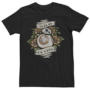 Men's Star Wars BB-8 Tattoo Style How I Roll Tee