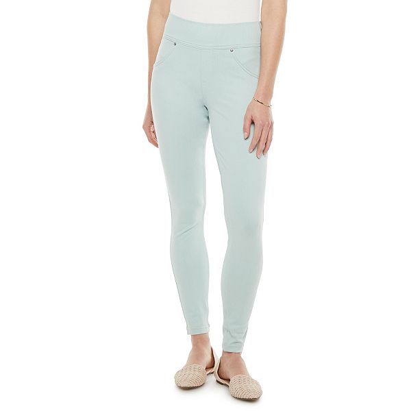 HUE High-Rise Denim Capri Leggings