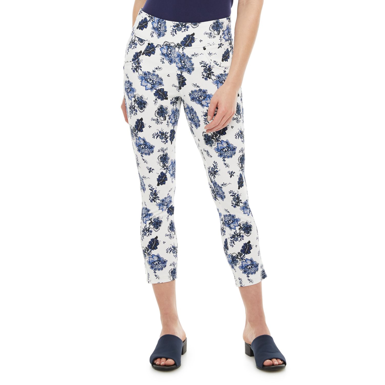 utopia by hue high waist denim capri