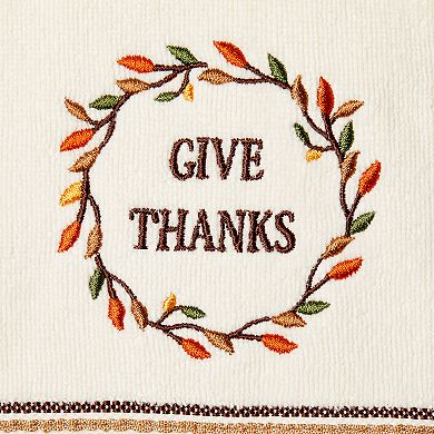 Saturday Knight, Ltd. Give Thanks & Home 2-Piece Hand Towel Set