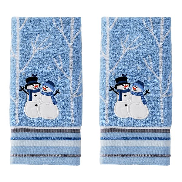  Hosuly 6 Pcs Hello Winter Kitchen Towels Winter Blue