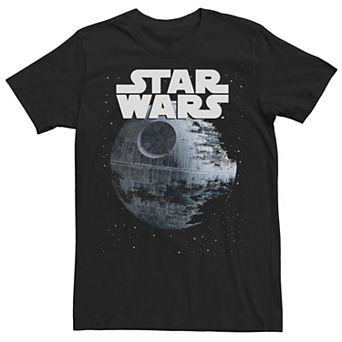 Men's Star Wars Death Star and Logo Graphic Tee