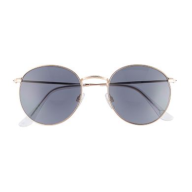 Men's Apt. 9® Shiny Gold Metal Round Sunglasses - Classic Smoke Lens