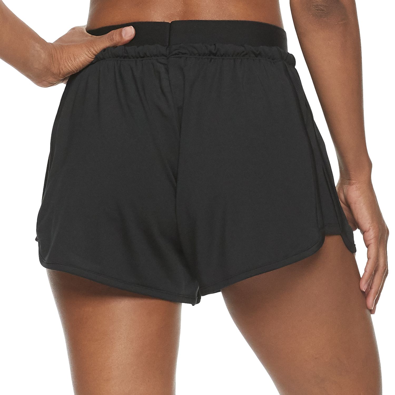 kohls womens black shorts