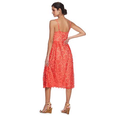 Women's Apt. 9® Lace Illusion Fit & Flare Dress