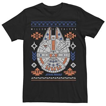 Men's Star Wars Falcon Aztec Pattern Tribal Tile Tee