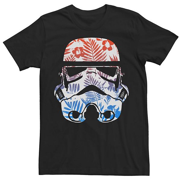 Men's Star Wars Paradise Floral Palms Stormtrooper Helmet Tee