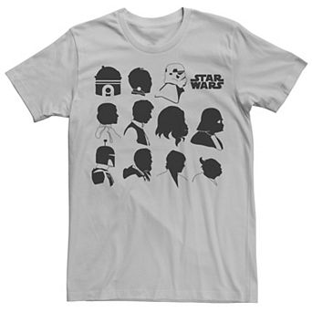 Men's Star Wars Main Character Side View Silhouette Tee