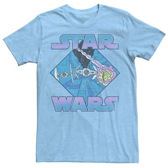 Men's Star Wars Retro Color Death Star Chase Graphic Tee