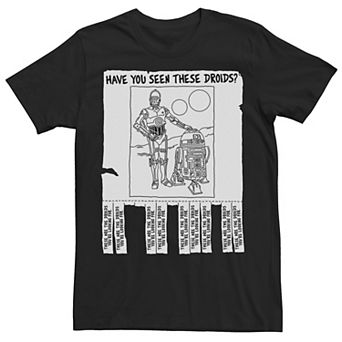 Men's Star Wars Have You Seen These Driods Distressed Poster Graphic Tee