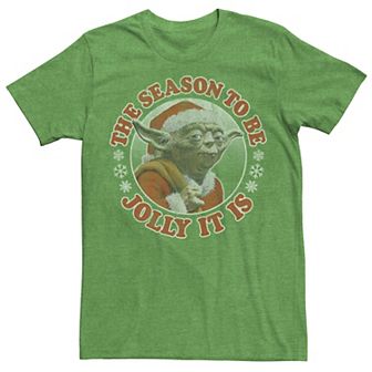 Men's Star Wars Yoda Christmas "Season to be Jolly" Graphic Tee