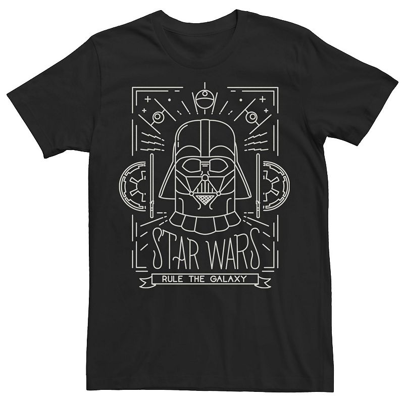 UPC 192715061626 product image for Men's Star Wars Darth Vader Vintage Craft Poster Line Art Tee, Size: Large, Blac | upcitemdb.com