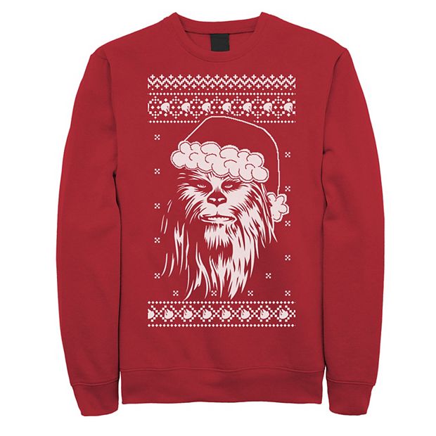 Men s Star Wars Chewbacca Ugly Christmas Sweater Santa Sweatshirt