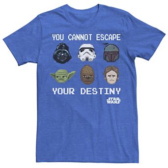 Men's Star Wars Good & Evil 8-Bit Can't Escape Pixelate Graphic Tee