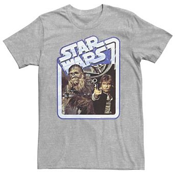 Men's Star Wars Han Solo Chewie Chrome Border Tee