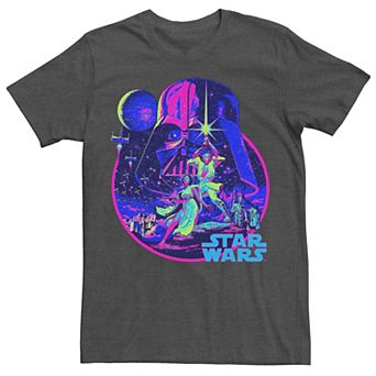 Men's Star Wars Bright Classic Neon Poster Art Tee