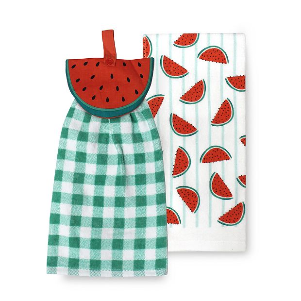 Celebrate Together Summer Watermelon Tie Top Kitchen Towel 2 pk