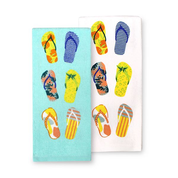 Celebrate Together™ Summer Flip-Flops Kitchen Towel 2-pk.