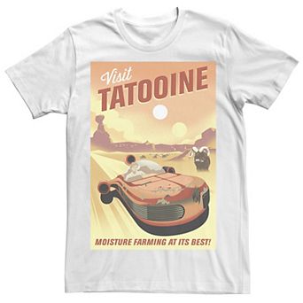 Men's Star Wars Visit Tatooine Cartoon Poster Tee