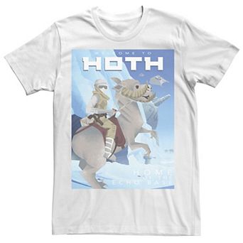 Men's Star Wars Welcome To Hoth Home Of Echo Base Geometric Poster Tee