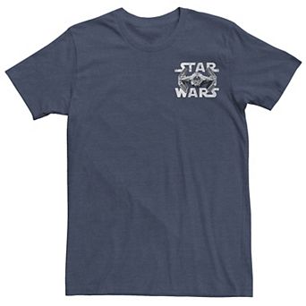 Men's Star Wars Logo Tie Fighter Left Chest Tee