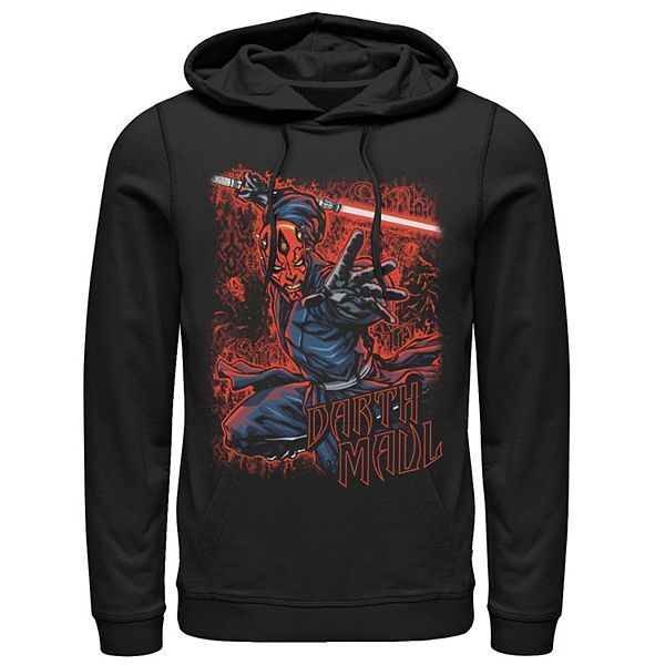 Download Men S Star Wars Darth Maul Animated Action Portrait Hoodie