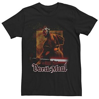 Men's Star Wars Darth Maul The Dark Side Text Poster Tee