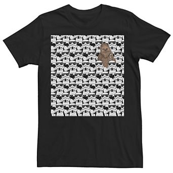 Men's Star Wars Stormtrooper Chewbacca In Crowd Tee