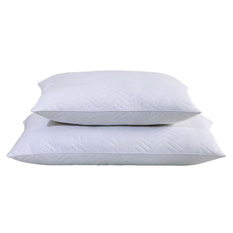 Down Home Springloft Quilted Down-Alternative Pillow, White, King